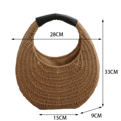 Half Moon Round Beach Bag - Image 7