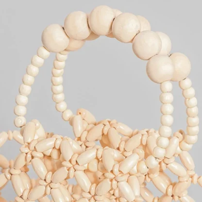Hollow Out Beaded Beach Bag - Image 6