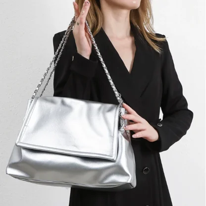 Metallic Chain Beach Bag - Image 2