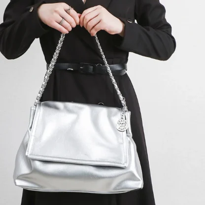Metallic Chain Beach Bag - Image 3