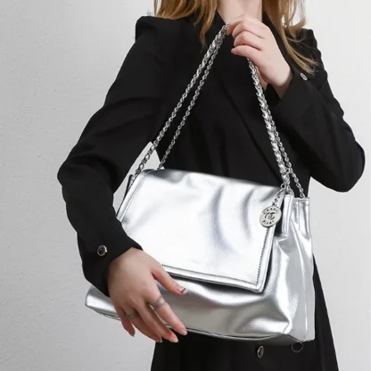 Metallic Chain Beach Bag - Image 4