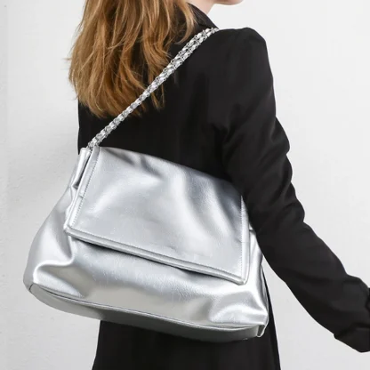 Metallic Chain Beach Bag - Image 6