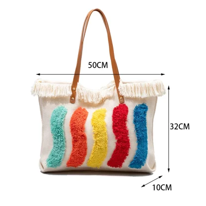 Simple Canvas Tote Shoulder Bag - Image 7