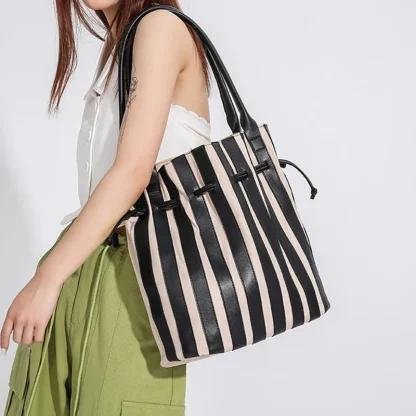 Classic Stripe Tote Beach Bag - Image 2