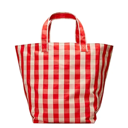Simple Plaid Beach Handbag - Image 2