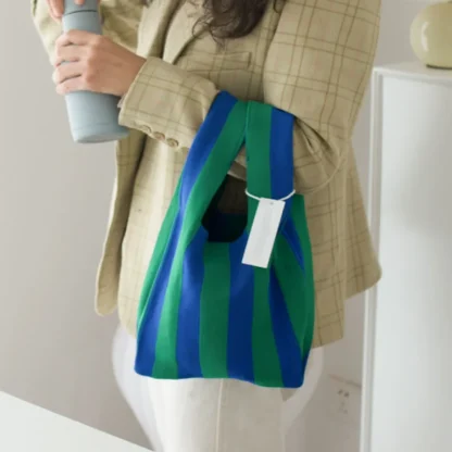 Chic Stripe Large Beach Bag - Image 4