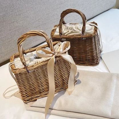 Small Charm Style Beach Bag - Image 2