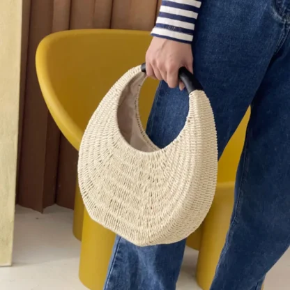 Half Moon Round Beach Bag - Image 2