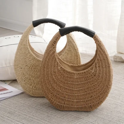 Half Moon Round Beach Bag - Image 4