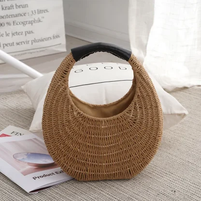 Half Moon Round Beach Bag - Image 5