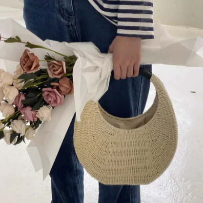 Half Moon Round Beach Bag