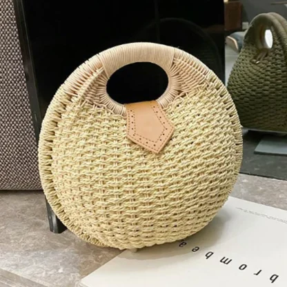 Charm Round Beach Handbag - Image 2