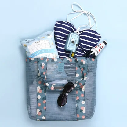 Mesh Portable Beach Bag - Image 4