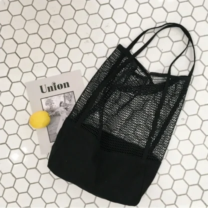 Mesh Shoulder Beach Bag - Image 3