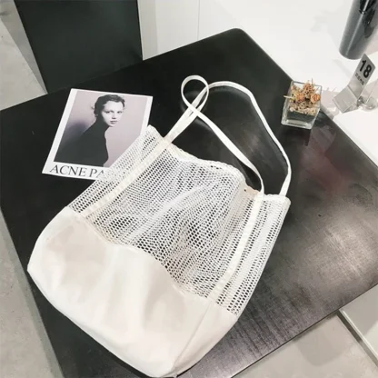 Mesh Shoulder Beach Bag - Image 4